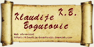 Klaudije Bogutović vizit kartica